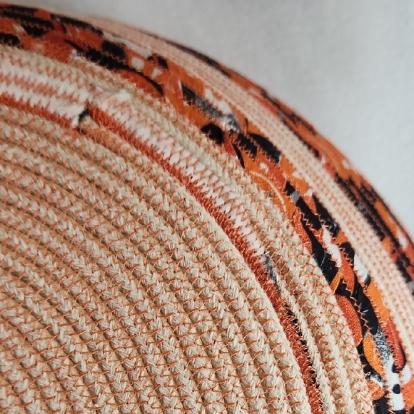 Halloween Themed Decorative Basket - Orange and Black Woven Rope - Picture 10 of 10